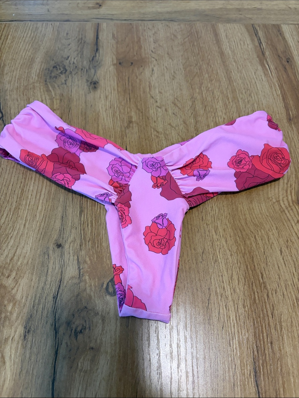 Bain de Minuit Pink Floral Bikini Bottoms - Rose Print